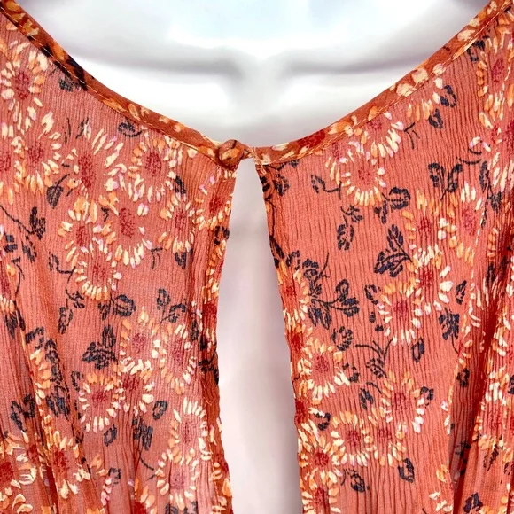 Free People Rose Glow Floral Open Waters Charlotte Dress Size XS - Picture 5 of 9
